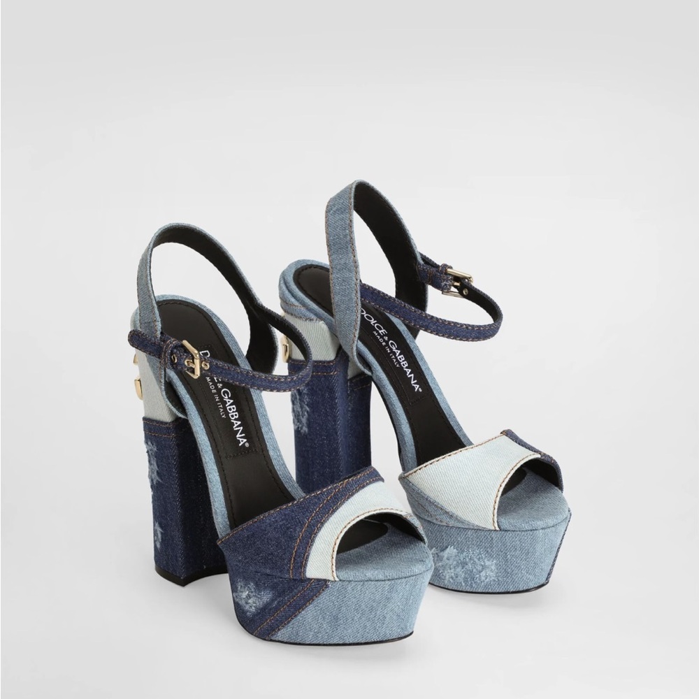 Dolce & Gabbana Denim Platform Sandals